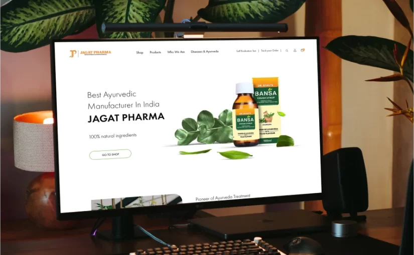 desktop view of Jagat Pharma website